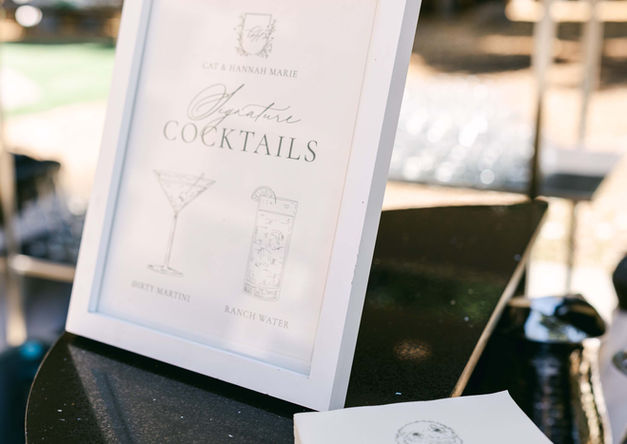 Welcome sign displayed outdoors at ceremony entrance.