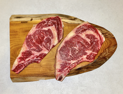 MGF pastured, grain-finished ribeyes