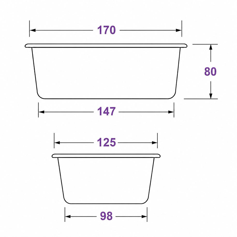 Thumbnail: 1000ml Kraft Rectangular Food Containers (case of 300)