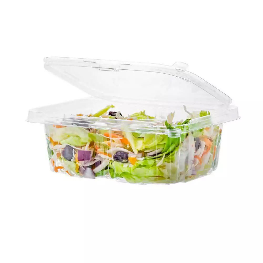 950ml rPET Rectangular Hinged Salad Container (case of 200)
