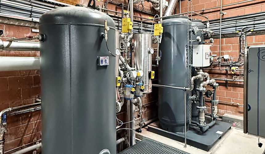 Deux installations de destruction de l’ozone résiduel.