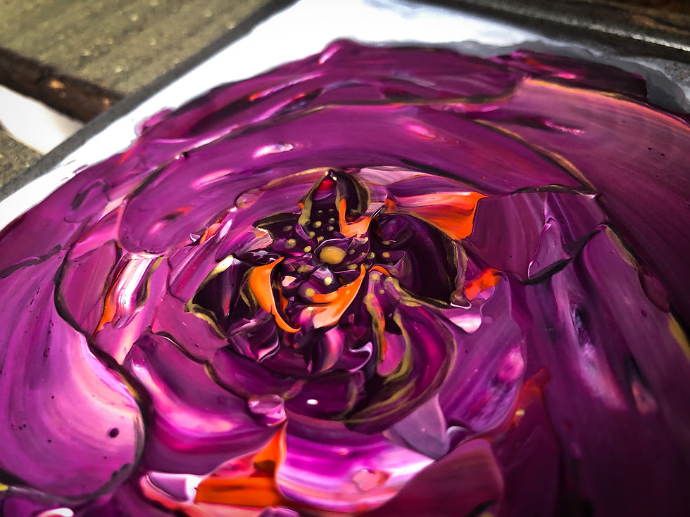 Thumbnail: Tin Purple Flowers Original