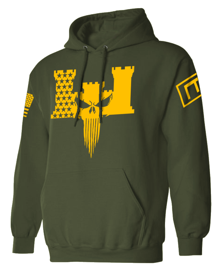 Thumbnail: ENG SKULL (OLIVE DRAB HOODIE)