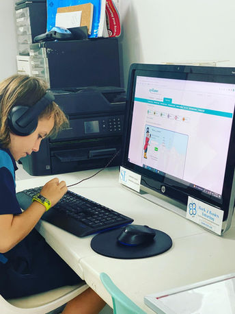 Hard at work in a primary school tutoring class in our Humpty Doo tutoring room.