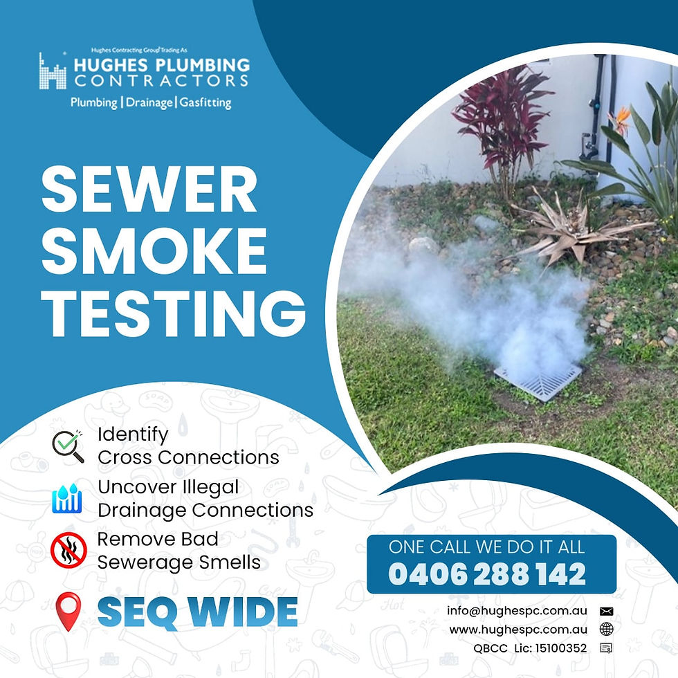 Hughes Plumbing Contractors offer sewer smoke drain testing across Brisbane & South East Queensland