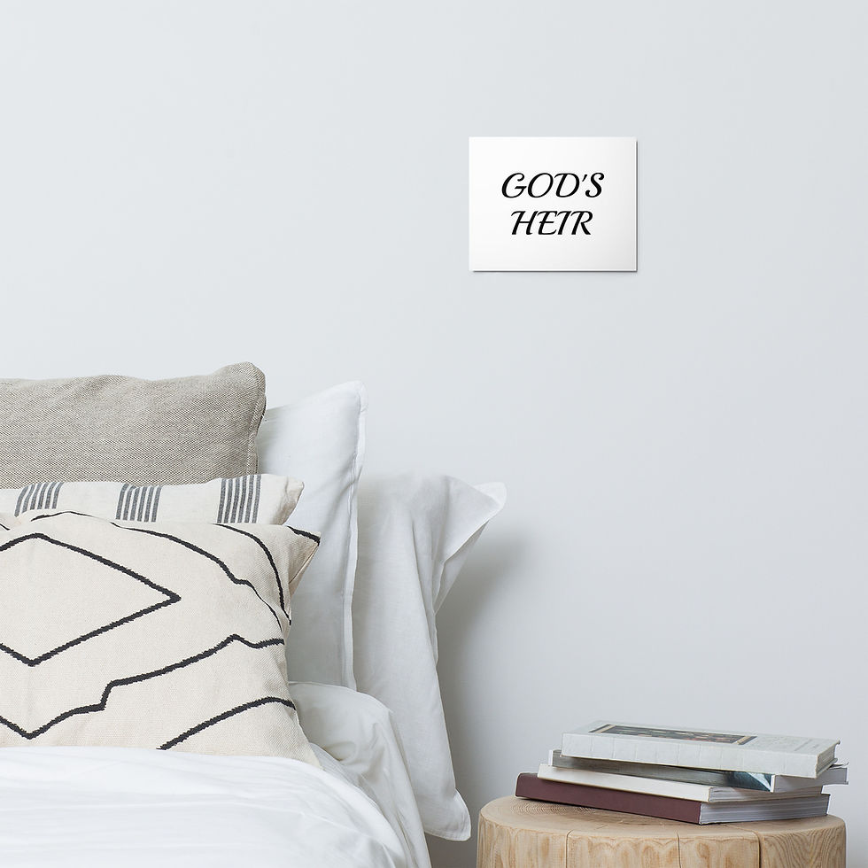Thumbnail: Metal prints (GOD'S HEIR) BLACK