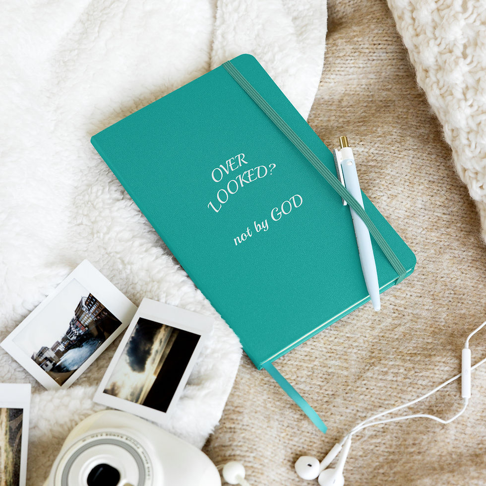 Thumbnail: Hardcover bound notebook (Overlooked? not by God)