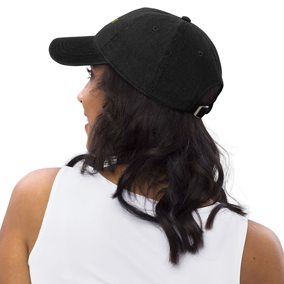 Thumbnail: Denim Hat (GOD'S HEIR) gold print