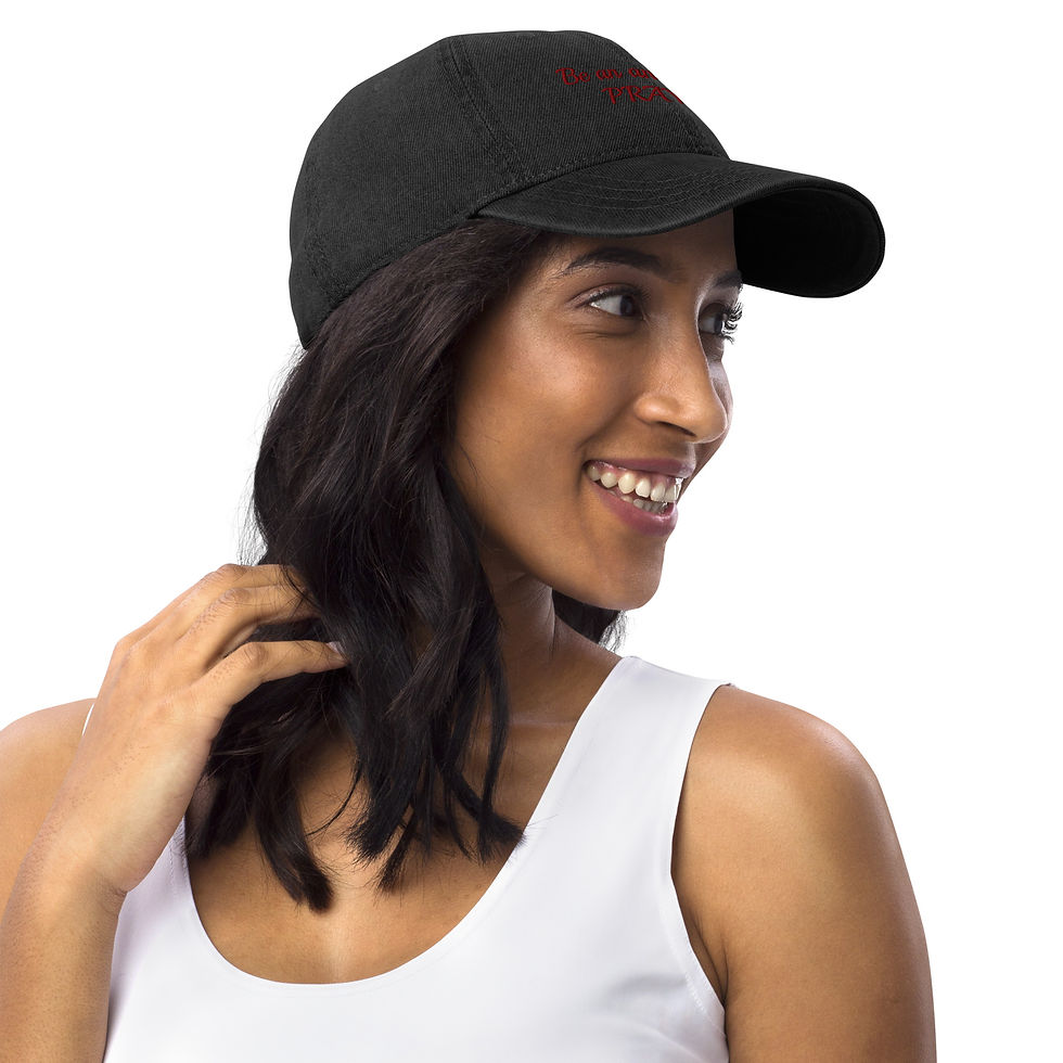 Thumbnail: Denim Hat (be an answered prayer) burgundy
