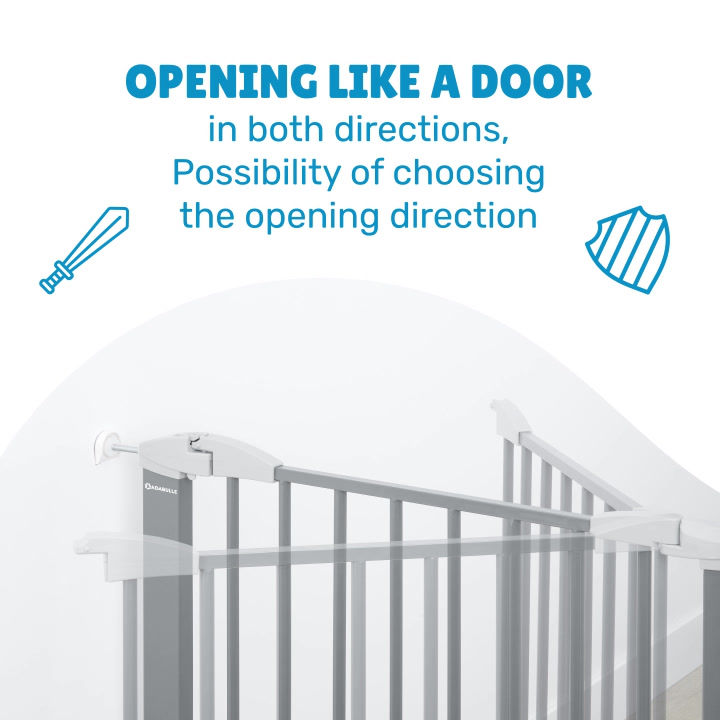 Thumbnail: Badabulle Safe & Lock Pressure Wood/Metal Safety Gate