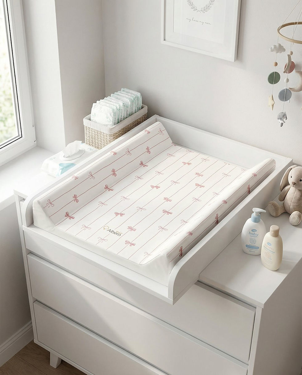 Thumbnail: Albero Mio Changing Mat Soft Powder Bows