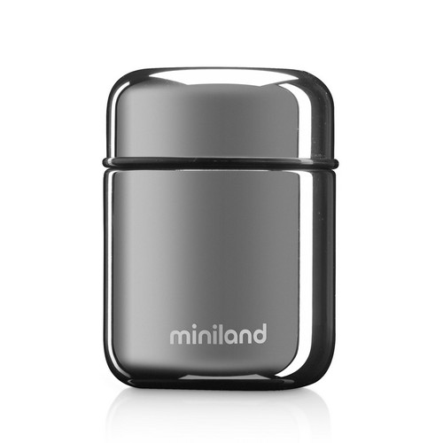 Miniland Deluxe Mini Food Flask Silver T’Angelina