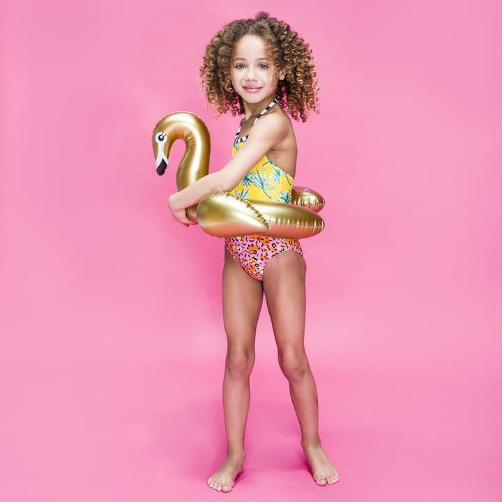 Thumbnail: Inflatable Gold Swan Split Swim Ring