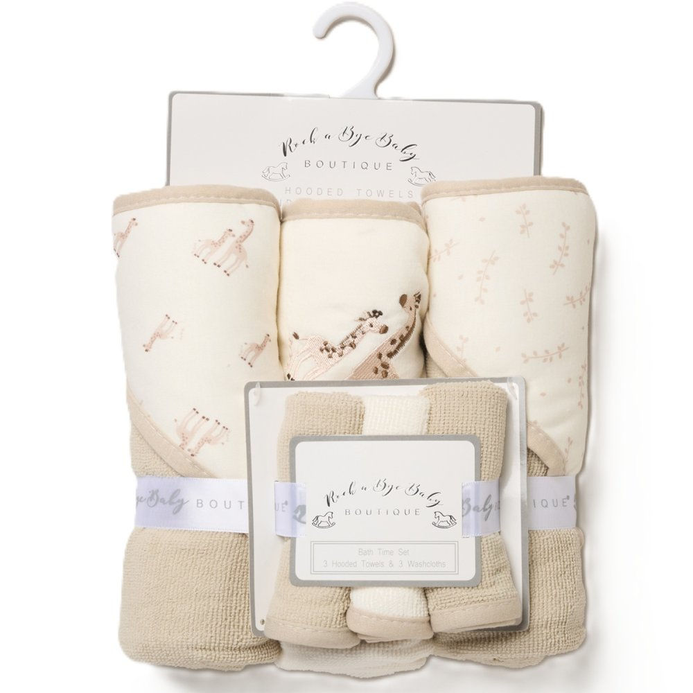 Baby Hooded Towels 3 Pack Giraffe