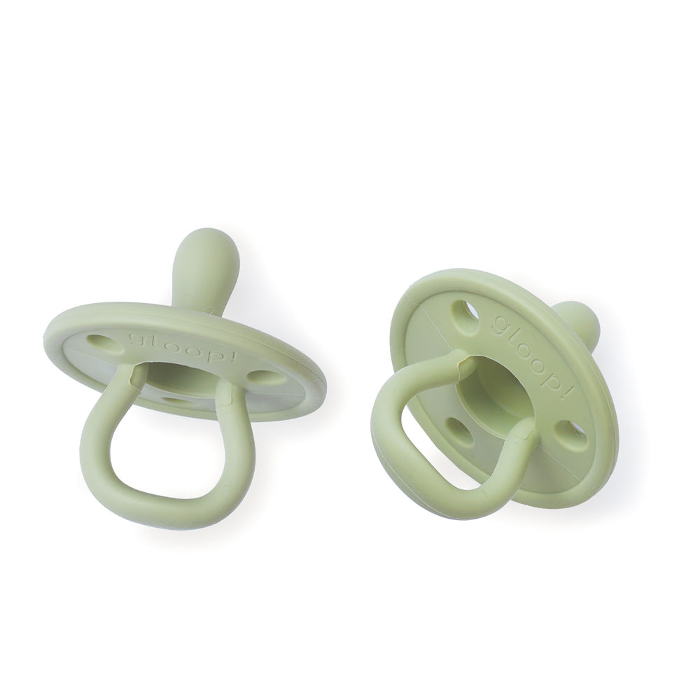 Gloop Silicone Pack 2 Pacifiers Oliver Green