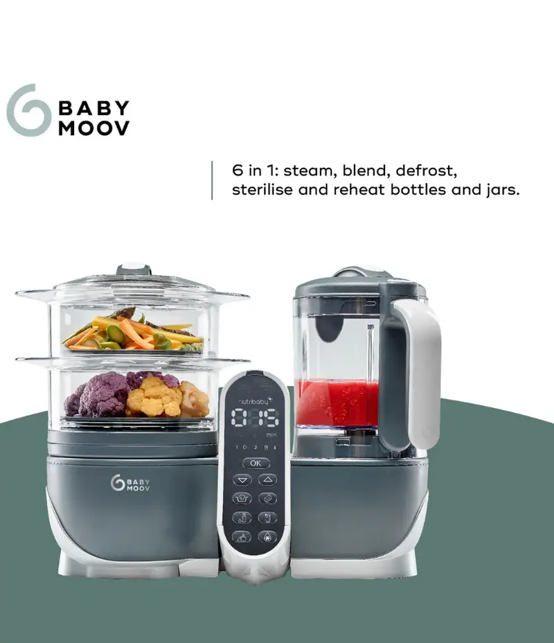 Thumbnail: Babymoov Nutribaby+ 6in1 Steam/Blender Grey
