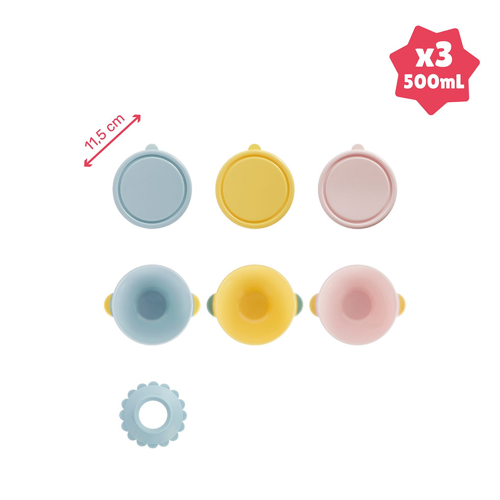 Thumbnail: Badabulle Fun Colors Pastel Bowls