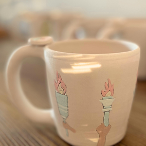 tasse ceramique artisanale theme flamme