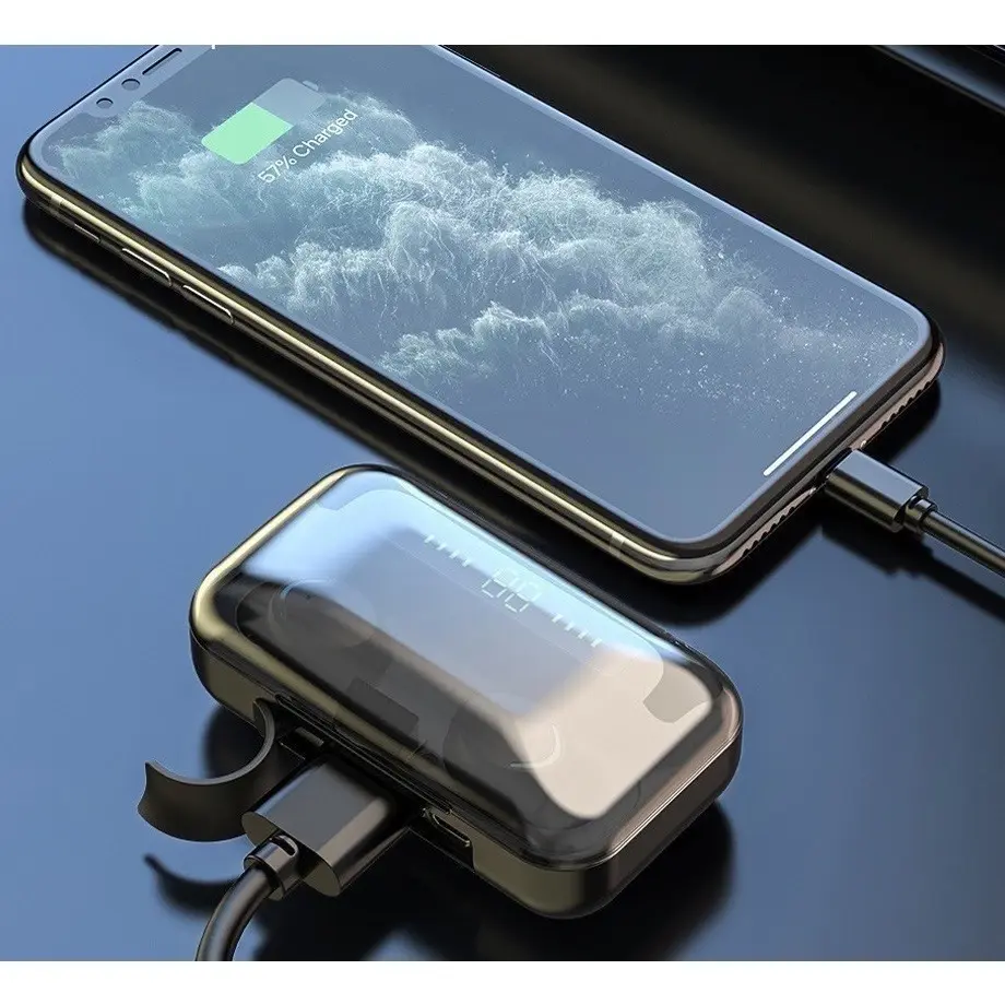 Miniatura: Fone Bluetooth TWS com Power Bank e Display Digital 