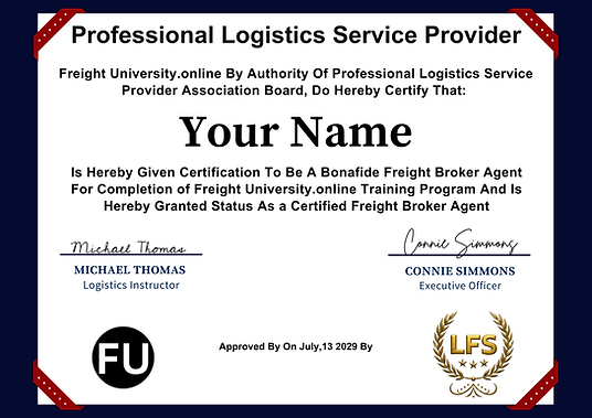 Logistics Certification Course Offered Certification