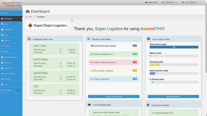 Ascend TMS Transportation Management Software