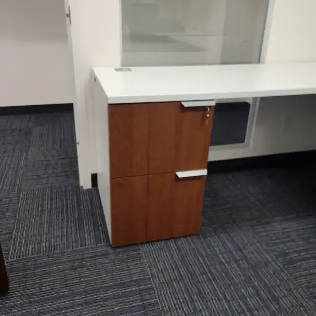 Thumbnail: 72"78" L-SHAPE DESK USED/ MOBIL BOX/FILE