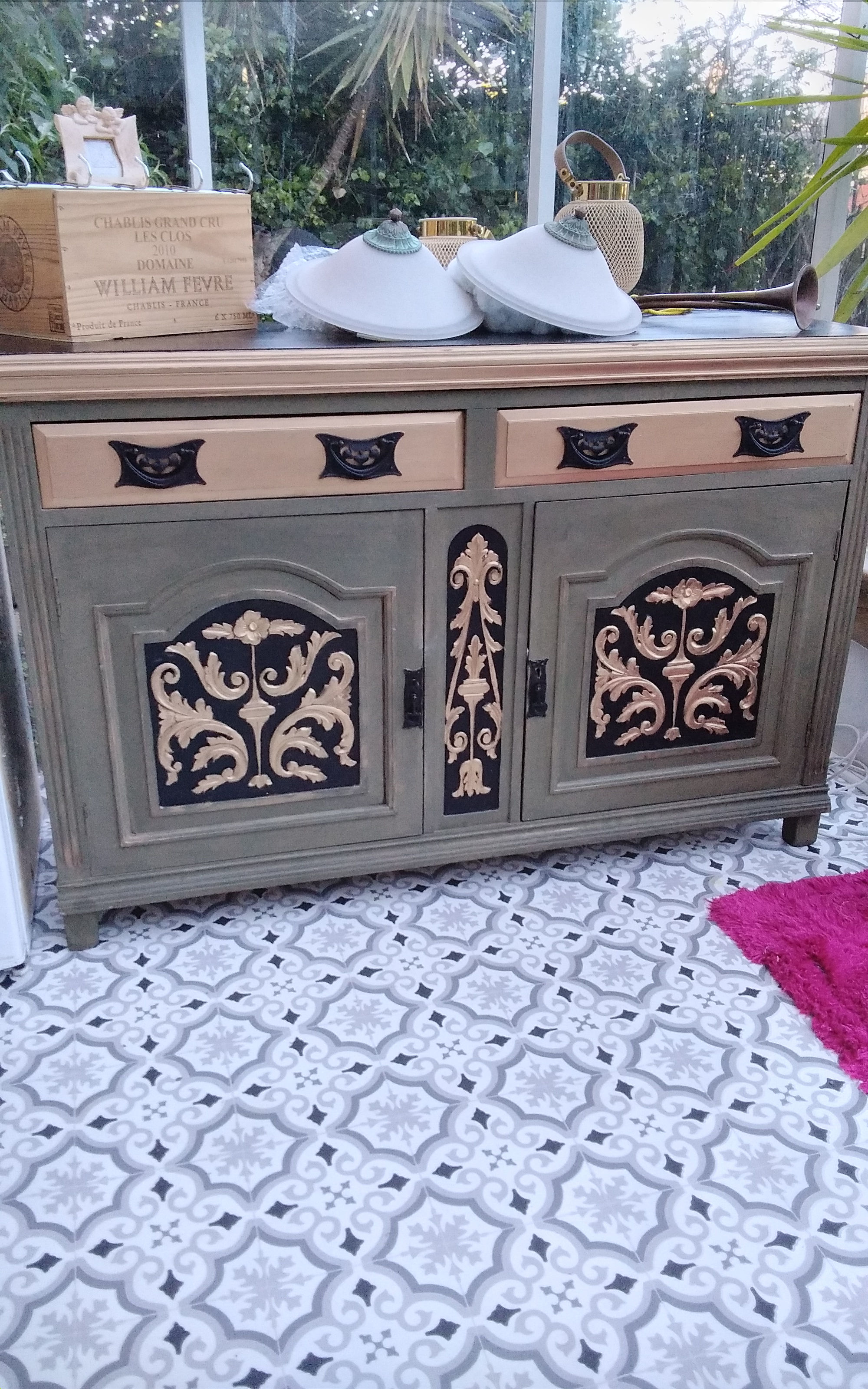 Decorative Vintage oak sideboard