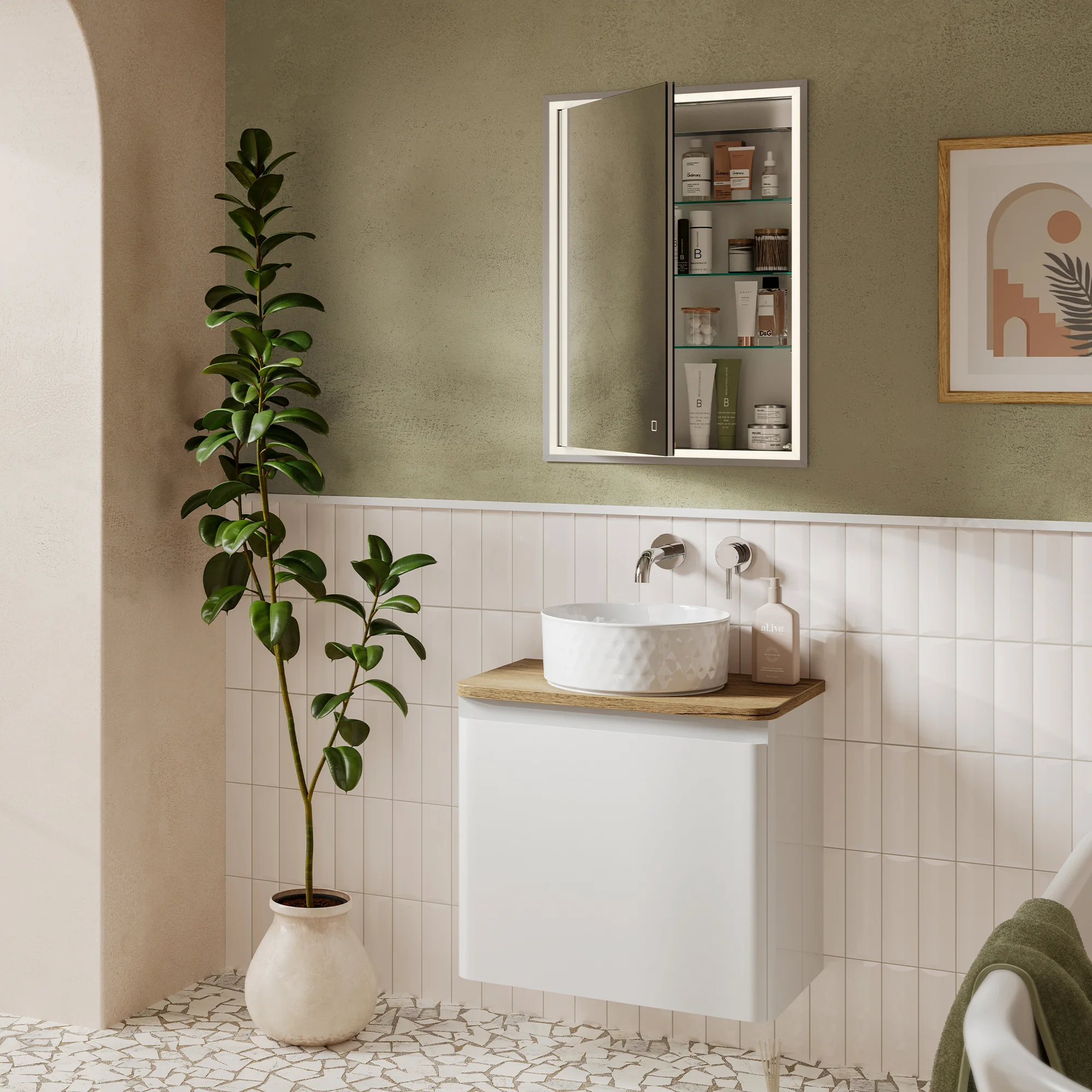 Vanquish Recessed Mirror Cabinet
