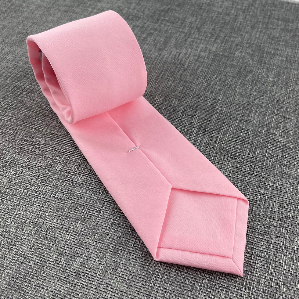 Thumbnail: Cherry Blossom Pink Slim Necktie & Floral Pocket Square Set