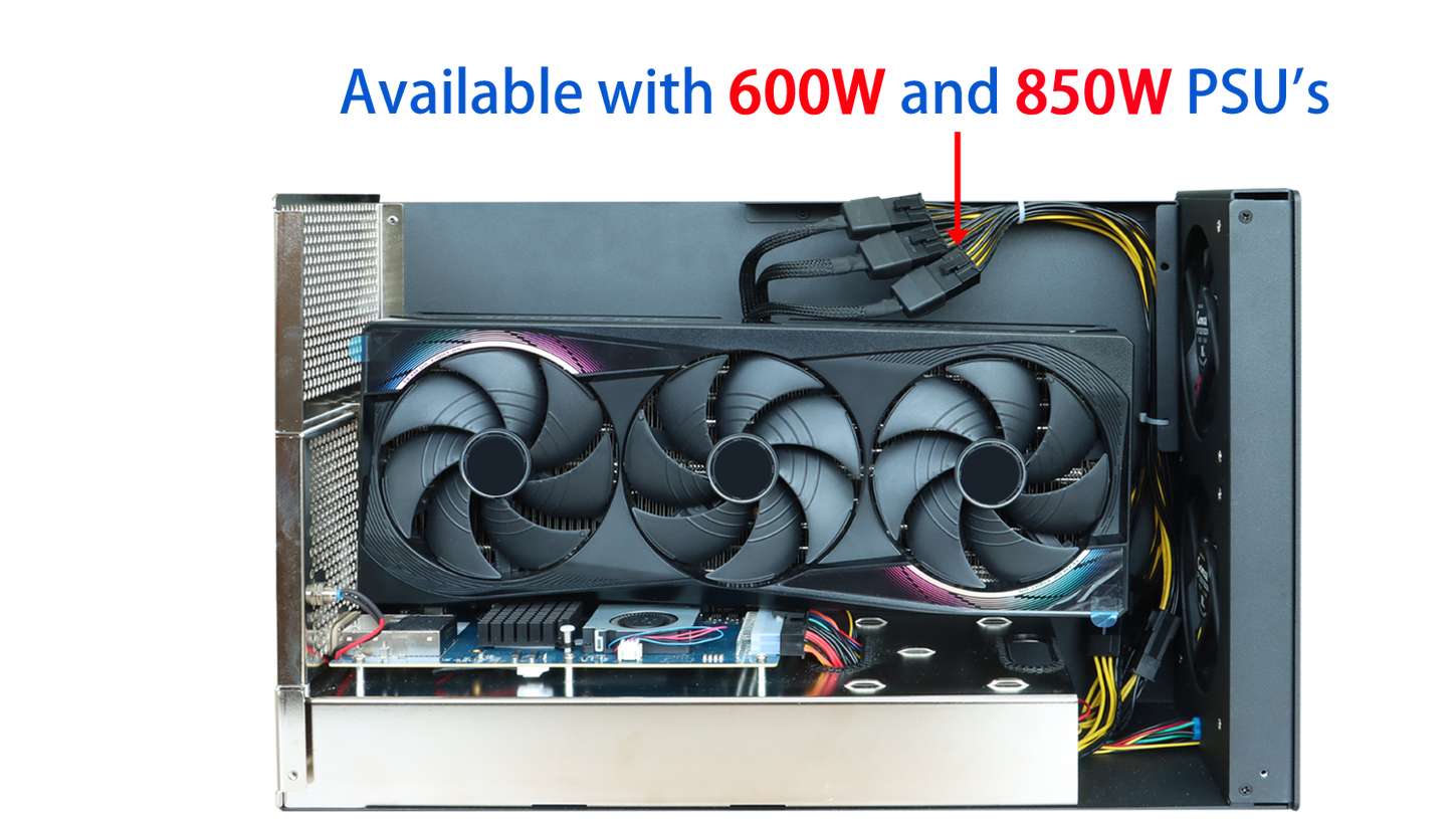 eGPU chassis up to 850W power delivery