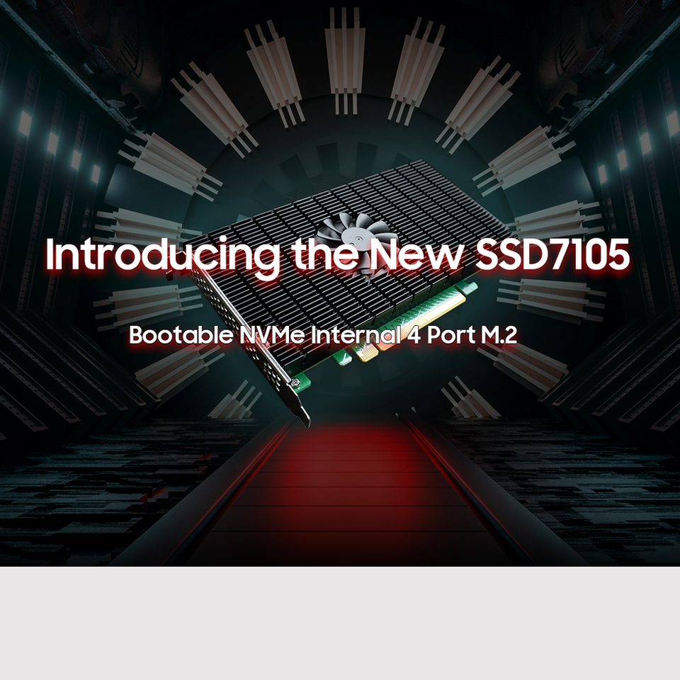 HighPoint - Introducing SSD7105 - PCIe 3.0 x16 Bootable NVMe, Internal 4-Port...