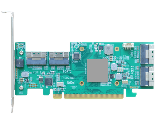 SSD7580C PCIe x16 8x Ports NVMe RAID Adapter HighPoint