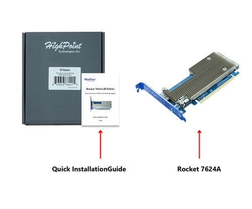 Rocket 7624A – PCIe 5.0 x16 NVMe RAID Adapter | HighPoint-tech.com Rocket 7624A – PCIe 5.0 x16 NVMe RAID Adapter | HighPoint-tech.com