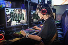 Young Girl Playing Computer Games