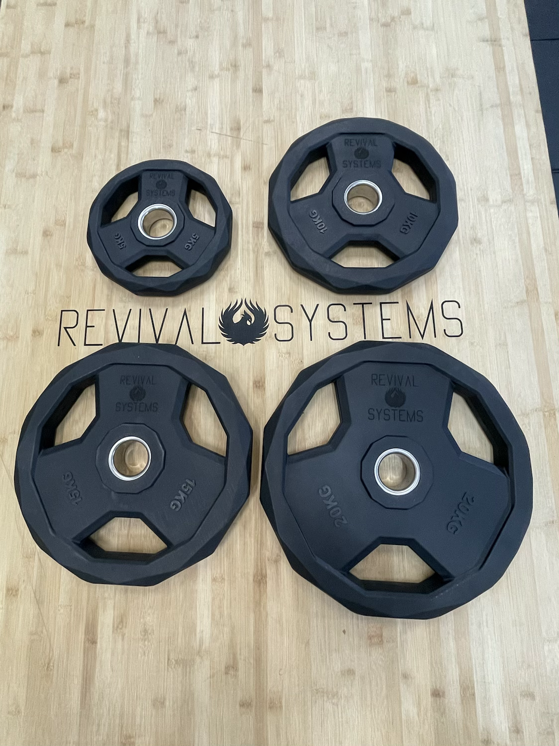 Revival systems rubber coated tri grip plates