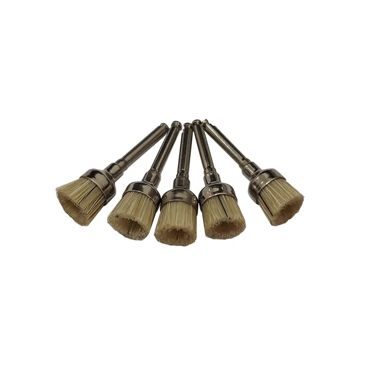 100 Pcs Bowl Type Latch Flat Polishing Prophy Brushes - Dental Polisher