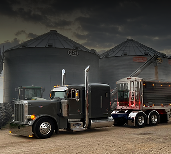 Semi Truck Loading Grain