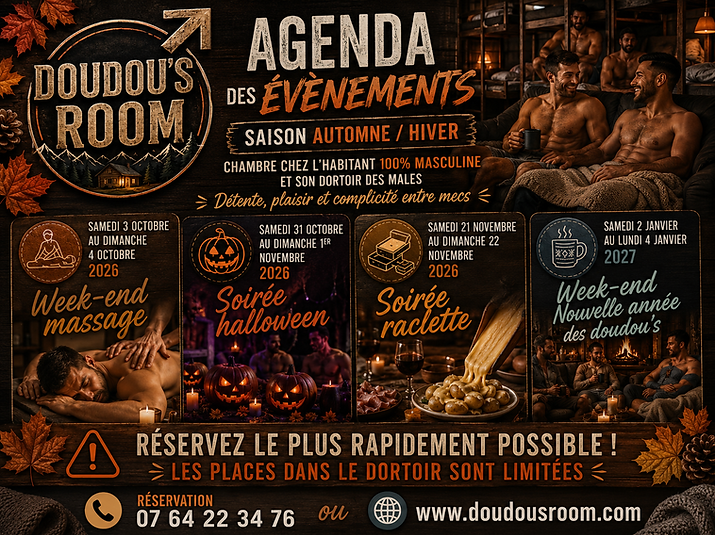 agenda automne-hiver 2026-2027 doudou's room