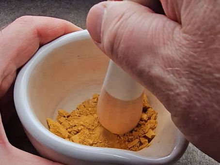 This Stone Is Pure Yellow Pigment