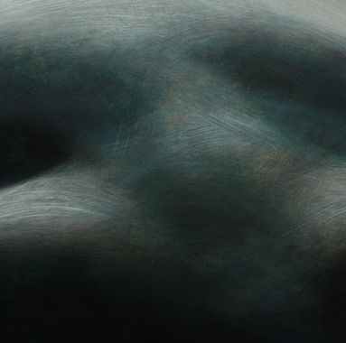 Detail of figurative oil painting on HDF panel, by Wacław Wantuch