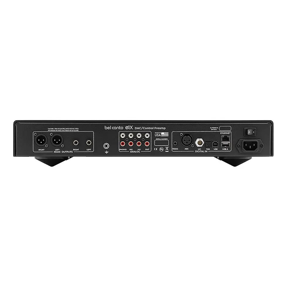Thumbnail: BEL CANTO E1X DAC / PRE-AMPLIFIER back panel