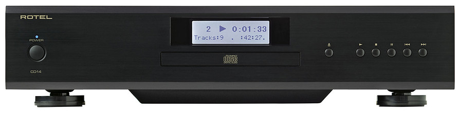 Rotel CD14 CD player shown in black,