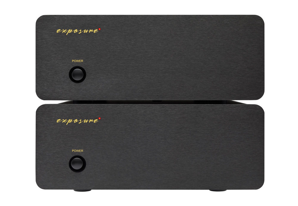 EXPOSURE XM9 monoblock power amplifiers in black