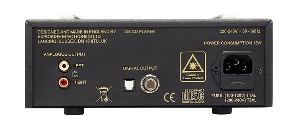 rear panel of the Exposure XM CD player,