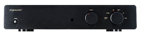 Exposure 2510 amplifier shown in black,
