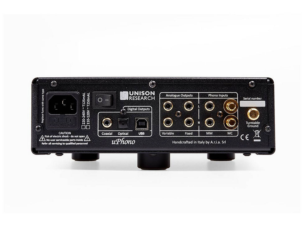 Thumbnail: UNICO UPHONO+ PHONO PRE-AMPLIFIER back panel connections