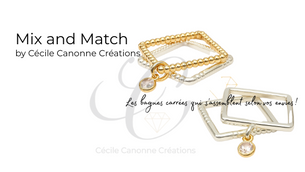 Mix and Match by Cécile Canonne Créations : des bagues carrées artisanales à composer au gré de vos envies