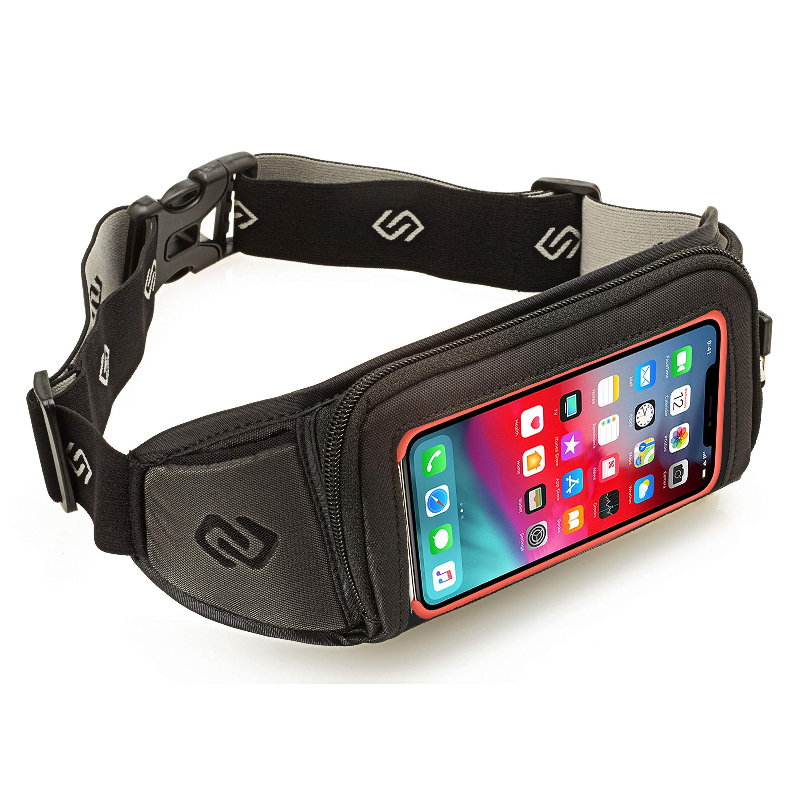 Sporteer Kinetic K1 Unisex Running Belt Phone Holder - Touch Screen Zippered Poc