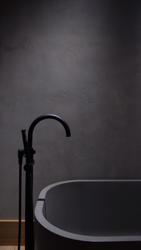 Micro concrete wall finish designed for wet areas