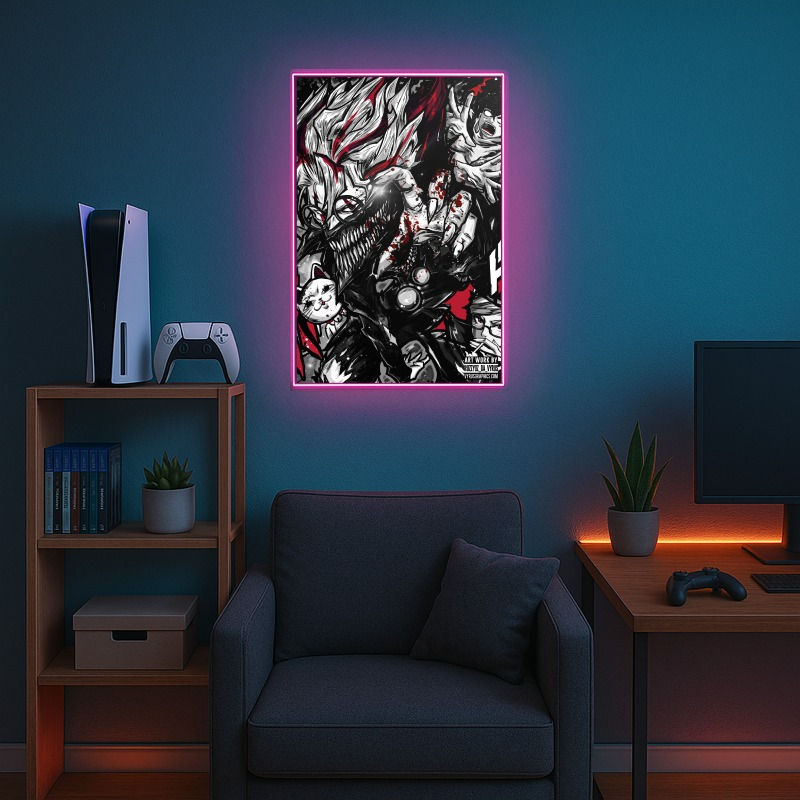 Thumbnail: Black and Red Dandadan  - Acrylic Print 24x16